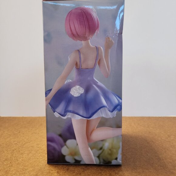 New Furyu Trio-Try-iT Re Zero Ram Flower Dress Figure Japan 20cm - Picture 3 of 8